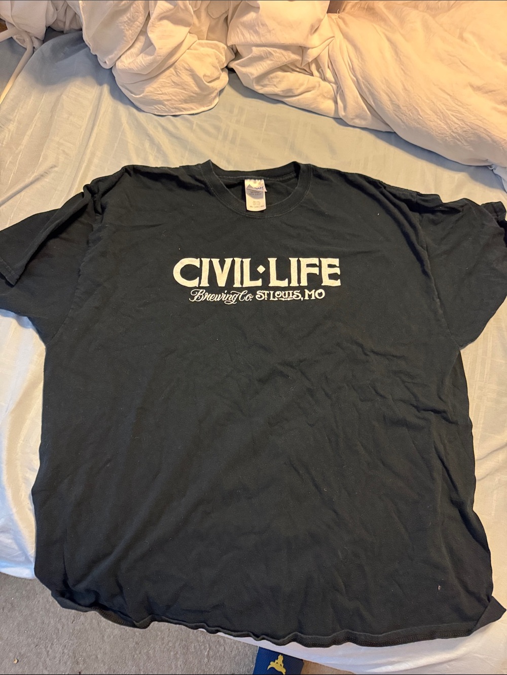 Mens xxl civil life brewery beer t shirt